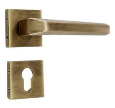 Handmade Antique Gold Brass  Mortise Door Lock Handle Set