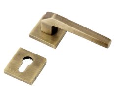 Handmade Antique Gold Brass  Mortise Door Lock Handle Set