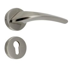 Handmade Steel Finish Brass Mortise Door Lock Handle Set