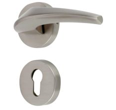 Handmade Steel Finish Brass Mortise Door Lock Handle Set