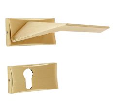 Handmade Golden Finish Mortise Door Lock Handle Set