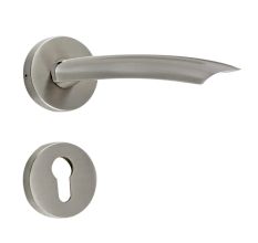 Handmade Black Silver Matt Finish Brass Mortise Lock Handle Set