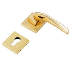 Handmade Golden Finish Brass Mortise Lock Handle set