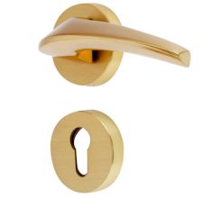 Handmade Gold Finish Elegant Mortise Door Lock Handle Set