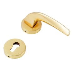 Handmade Gold Finish Elegant Mortise Door Lock Handle Set