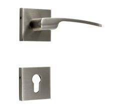 Handmade Silver Finish Mortise Handle Door Lock Set
