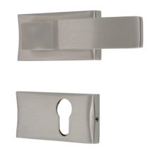 Handmade Silver Polish Brass Mortise Door Lock Handle Set