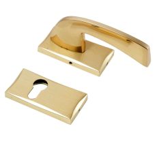 Handmade Brushed Gold Brass Mortise Door Lock Handle Set