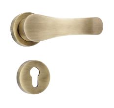 Handmade Antique Gold Brass  Mortise Door Lock Handle Set