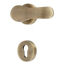 Handmade Antique Gold Brass  Mortise Door Lock Handle Set