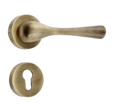 Handmade Antique Brass Round Mortise Door Lock Handle