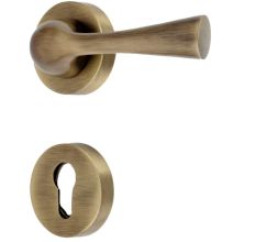 Handmade Antique Brass Round Mortise Door Lock Handle