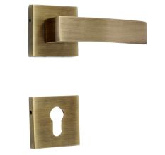 Handmade Gold Brush Brass Mortise Door Lock Handle
