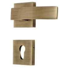 Handmade Gold Brush Brass Mortise Door Lock Handle