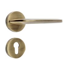Handmade Antique Gold Brush Brass Mortise Door Lock Handle