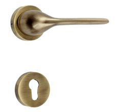 Handmade Brown Brass Round Mortise Door Lock Handle Set