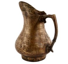 Handmade Brown Brass Tribal Design Pitcher Water Jug