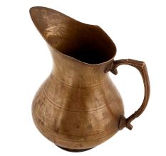 Handmade Antique Gold Brass Jug Or Ewer