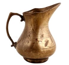 Handmade Antique Gold Brass Jug Or Ewer