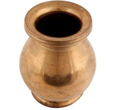 Handmade Antique Gold Brass South Indian Vase