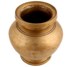 Handmade Rust Finish Brass Spherical Water Pot