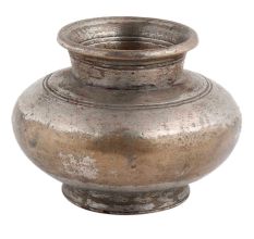 Handmade Black Brass Indian Water Drinking Pot