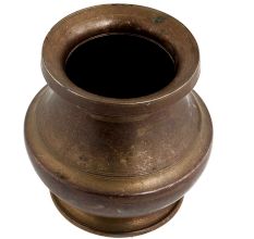 Handmade Brass Vintage Holy Water Pot Plain For Pooja Room