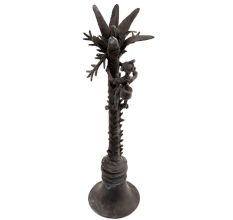 Brass Vintage Tribal Tree With Climbing Man Figure