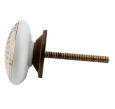 Golden Wheel Flat  Ceramic Dresser Knobs