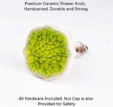 Lime Green Ceramic Drawer Knob