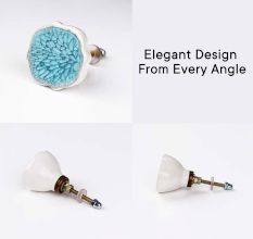 Turquoise Ceramic Drawer Knob
