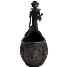 Tribal Fish Candle Stand With Man Jali Work