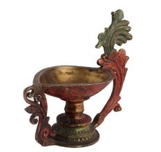 Brass Heavy Oil Lamp With Handle