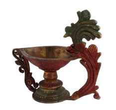 Brass Heavy Oil Lamp With Handle