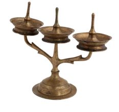 Oil Lampstand With 3 Lamps
