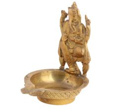 Oil Lamp With Ganesha Plate