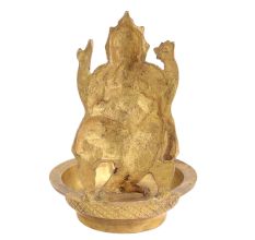 Oil Lamp With Ganesha Plate
