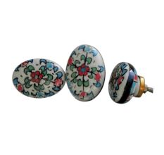 One Flower Ceramic Knob