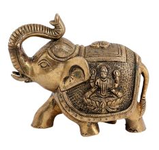 Elephant With Figure Laxmi & Ganesha Big