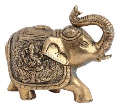 Elephant With Figure Laxmi & Ganesha Big