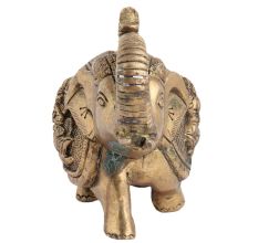 Elephant With Figure Laxmi & Ganesha Big