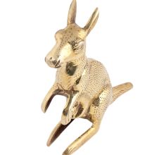 Kangaroo Sitting in Brass Material