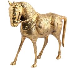 Standing Horse With Carving- Decorate your space