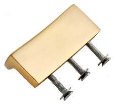 Handmade Brushed Gold Brass  Handle and Knob With Three Screws