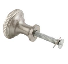 Handmade Nickel-Finish Round Brass Cabinet Knob