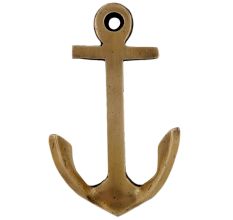 Handmade Antique Golden Brass Anchor Wall Hook