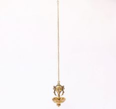Handmade Golden Brass Hanging Diya Home Temple Pooja Room With Chain