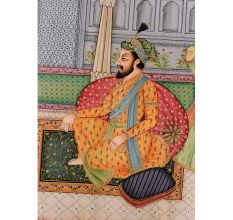 Mughal Canvas Painting From Emperor Shah Jahan's Reign