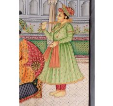 Mughal Canvas Painting From Emperor Shah Jahan's Reign