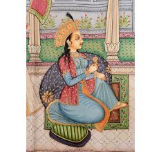 Mughal Canvas Painting From Emperor Shah Jahan's Reign